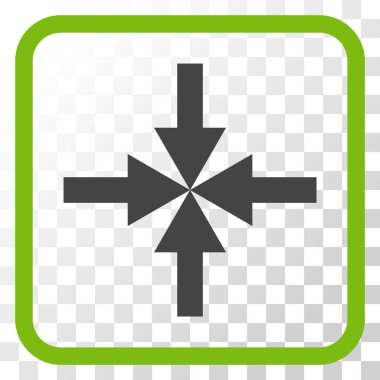 Oklar vektör simgesi bir çerçeve içinde sıkıştırmak