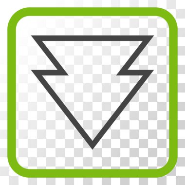 Vektör simgesi bir çerçeve içinde aşağı yön