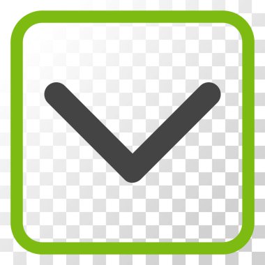 Vektör simgesi bir çerçeve içinde aşağı yön