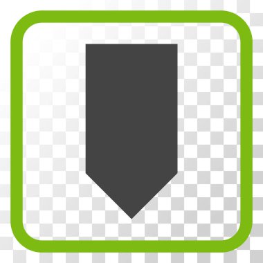 Vektör simgesi bir çerçeve içinde aşağı yön