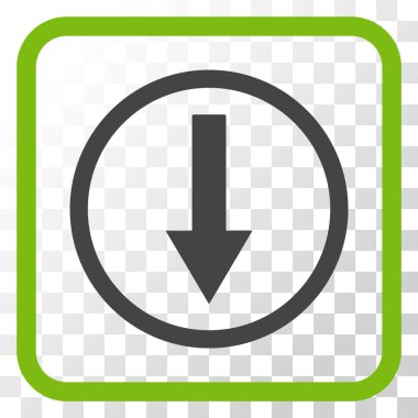 Bir çerçeve içinde yönlü ok vektör simgesi