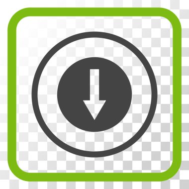 Bir çerçeve içinde yönlü ok vektör simgesi