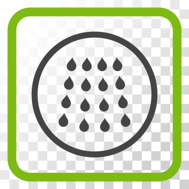 Damla vektör simgesi bir çerçeve içinde