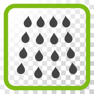 Damla vektör simgesi bir çerçeve içinde
