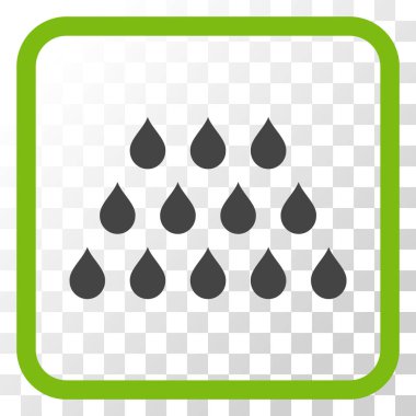 Damla vektör simgesi bir çerçeve içinde