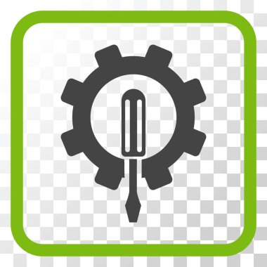 Bir çerçevedeki mühendislik vektör simgesi