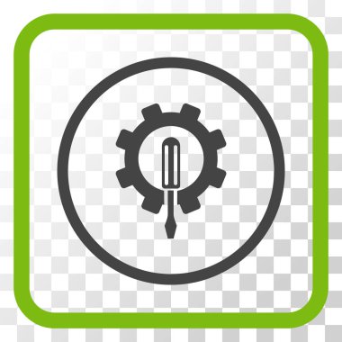 Bir çerçevedeki mühendislik vektör simgesi