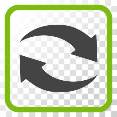 Exchange oklar bir çerçeve içinde simge vektör