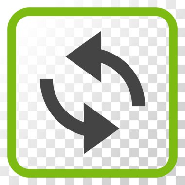 Exchange oklar bir çerçeve içinde simge vektör