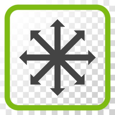 Genişletin okları vektör simgesi bir çerçeve içinde