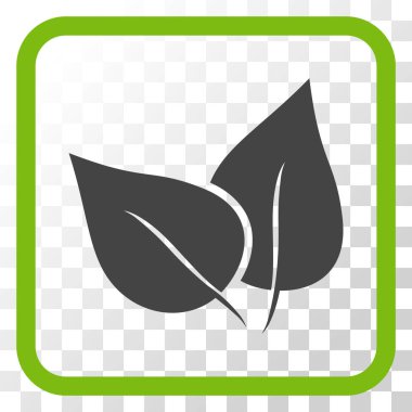 Flora Bitki vektör simgesi bir çerçeve içinde