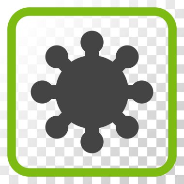 Dişli vektör simgesi bir çerçeve içinde