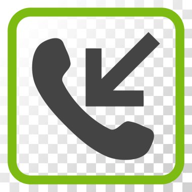 Gelen arama vektör simgesi bir çerçeve içinde