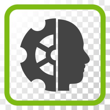 Akıl vektör simgesi bir çerçeve içinde