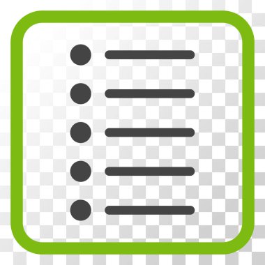 Öğeleri vektör simgesi bir çerçeve içinde