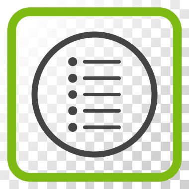 Öğeleri vektör simgesi bir çerçeve içinde