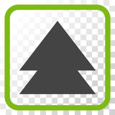 Vektör simgesi bir çerçeve içinde yukarı çıkar