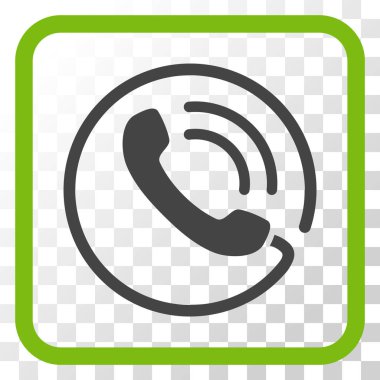 Telefon vektör simgesi bir çerçeve içinde