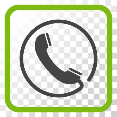 Telefon vektör simgesi bir çerçeve içinde