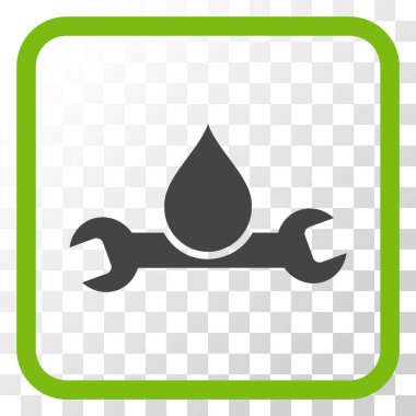 Sıhhi tesisat vektör simgesi bir çerçeve içinde