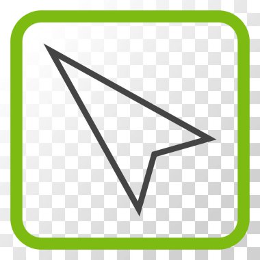 İşaretçi yaptı vektör simgesi bir çerçeve içinde yukarı