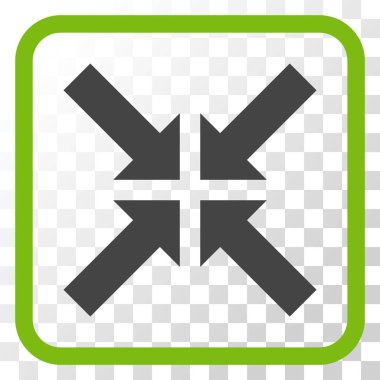 Basınç oklar bir çerçeve içinde simge vektör