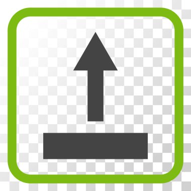 Vektör simgesi bir çerçeve içinde yukarı çekin