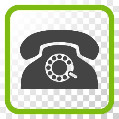 Nabız telefon vektör simgesi bir çerçeve içinde