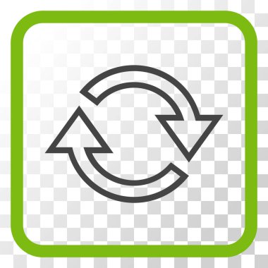 Oklar vektör simgesi bir çerçeve içinde yenileme