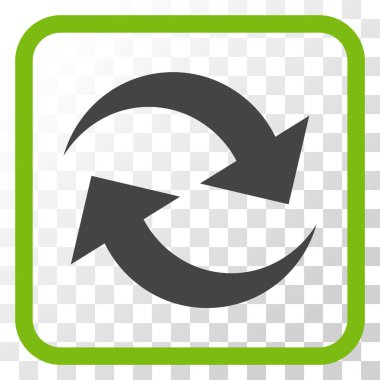 Oklar vektör simgesi bir çerçeve içinde yenileme