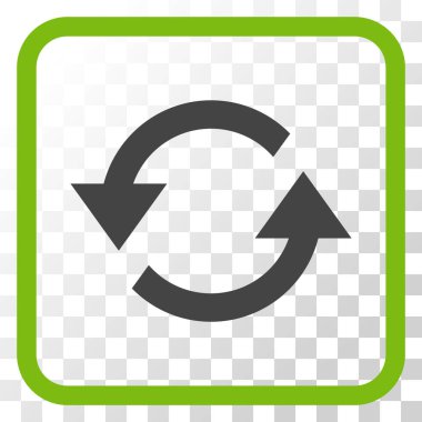 Oklar vektör simgesi bir çerçeve içinde yenileme