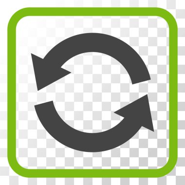 Vektör simgesi bir çerçeve içinde yenileme