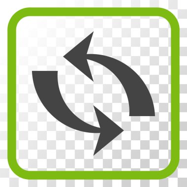 Vektör simgesi bir çerçeve içinde yenileme