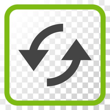 Vektör simgesi bir çerçeve içinde yenileme