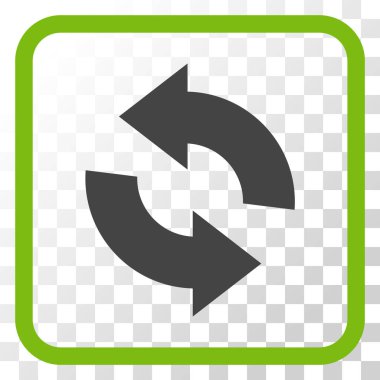 Vektör simgesi bir çerçeve içinde yenileme