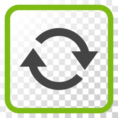 Vektör simgesi bir çerçeve içinde yenileme