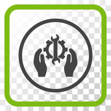 Onarım hizmeti vektör simgesi bir çerçeve içinde