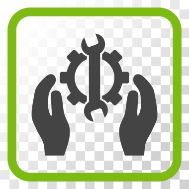 Onarım hizmeti vektör simgesi bir çerçeve içinde