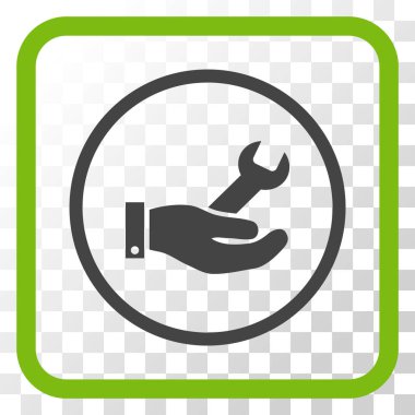 Onarım hizmeti vektör simgesi bir çerçeve içinde