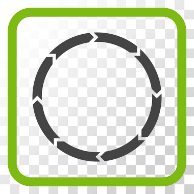 Döndürme vektör simgesi bir çerçeve içinde