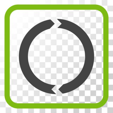 Döndürme vektör simgesi bir çerçeve içinde