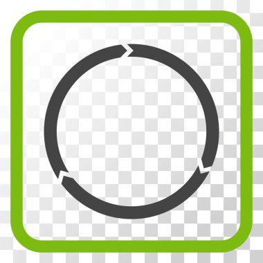 Döndürme vektör simgesi bir çerçeve içinde