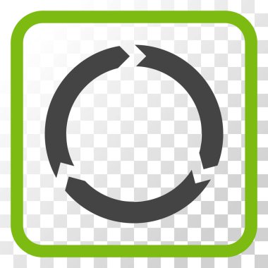 Döndürme vektör simgesi bir çerçeve içinde