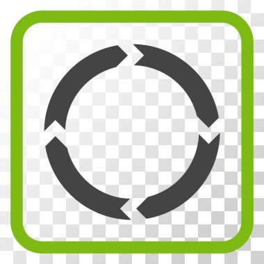 Döndürme vektör simgesi bir çerçeve içinde