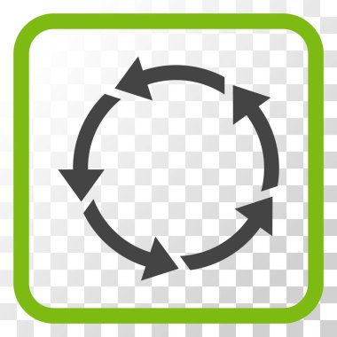 Döndürme vektör simgesi bir çerçeve içinde