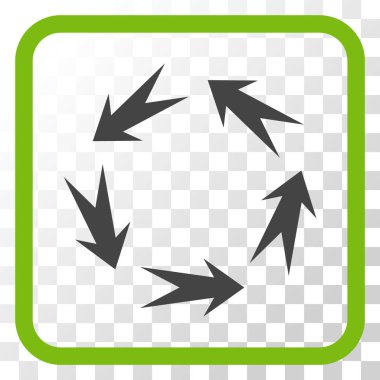 Döndürme vektör simgesi bir çerçeve içinde