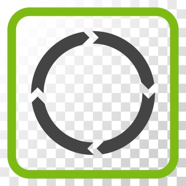 Döndürme vektör simgesi bir çerçeve içinde