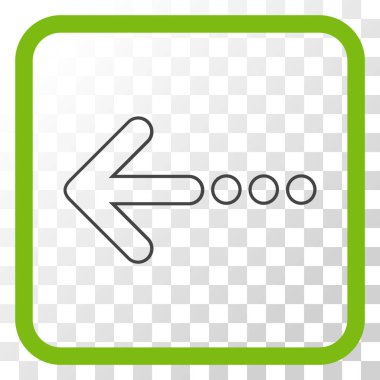 Sol vektör simgesi bir çerçevede göndermek