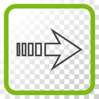 Doğru vektör simgesi bir çerçevede göndermek