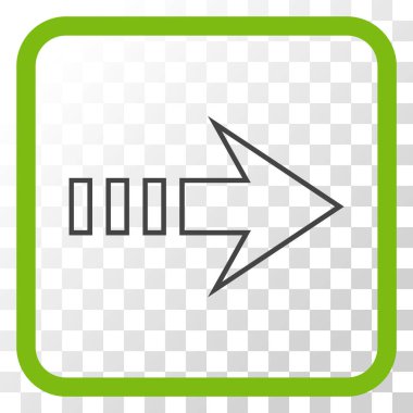 Doğru vektör simgesi bir çerçevede göndermek